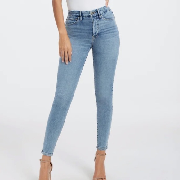 Good American Light Wash Good Waist Skinny Jeans Size 8/29 - Picture 1 of 11